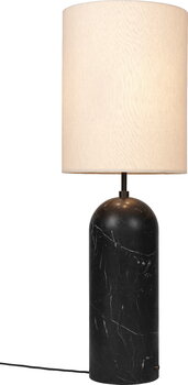 GUBI Gravity XL floor lamp, high, black marble - canvas