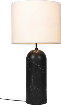 GUBI Lampe sur pied Gravity XL, modèle bas, marbre noir - blanc