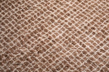 Woodnotes Tapis Grid, blanc - camel