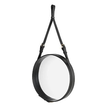 GUBI Adnet mirror, S, black leather
