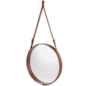 GUBI Adnet mirror, L, tan leather