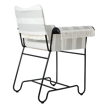 GUBI Chaise Tropique avec franges, noir classique - Leslie Stripe 20