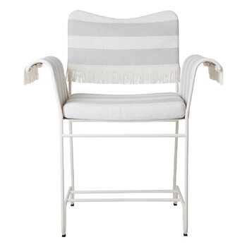 GUBI Chaise Tropique avec franges, blanc classique - Leslie Stripe 20