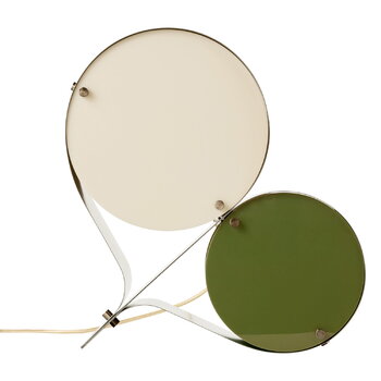 GUBI Coppia table lamp, steel, ivory - olive, extra image
