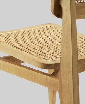 GUBI C-Chair, cane - oiled oak