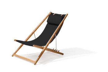 Skargaarden H55 easy chair, teak - black Agora