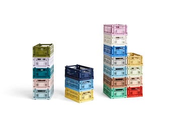 HAY Colour Crate kori, S, kierrätysmuovi, dark mint