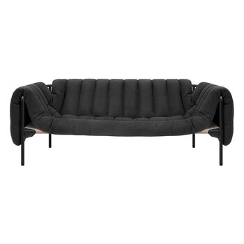 Hem Puffy 2,5 seater sofa, anthracite - black grey steel