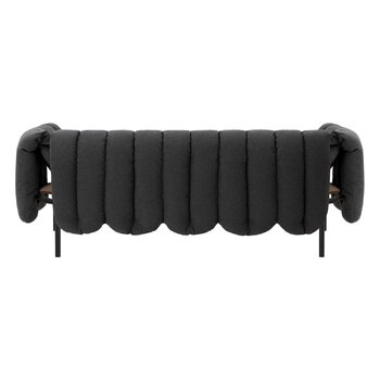 Hem Puffy 2,5 seater sofa, anthracite - black grey steel, extra image