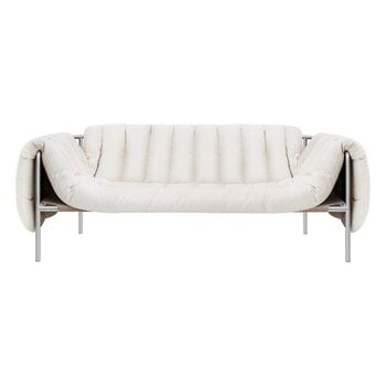 Hem Puffy 2,5 seater sofa, natural - stainless steel