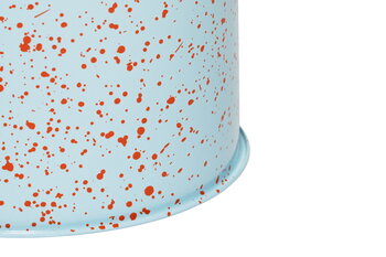 Hem Last stool, light blue - orange splatter