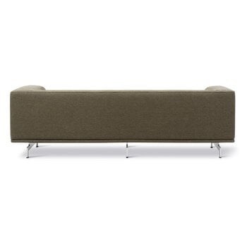 Fredericia Delphi 2-seater sofa, brushed aluminium - olive Clay 14