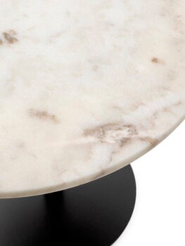 Audo Copenhagen Harbour Column ruokapöytä, 105 cm, musta jalka - Estremoz marmor