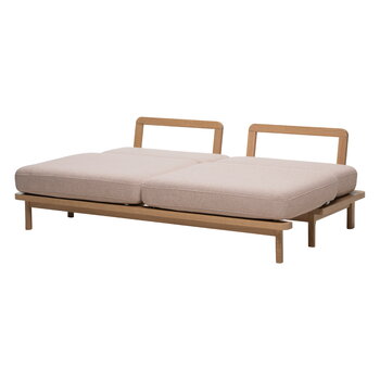 Lundia Hetki sofa bed, oak base - nude Muru 464