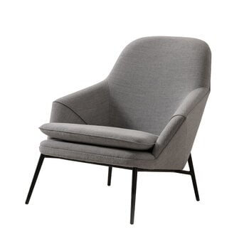 Wendelbo Hug lounge chair, black - Remix 2 123 grey