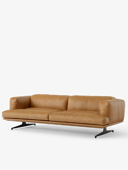 &Tradition Inland AV23 3-Sitzer-Sofa, cognacbraunes Leder