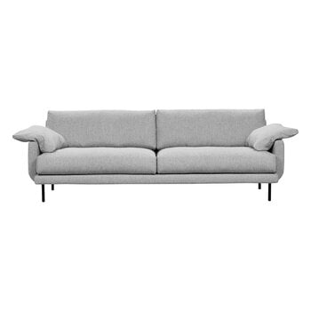 Interface Bebé Sofa, 226 cm, Muru 470, Grau, schwarzes Metall