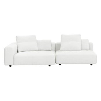 Interface Toast Sofa, 270 cm, links, Arc 80, Weiß