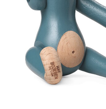 Kay Bojesen Scimmia in legno, mini, blu vintage