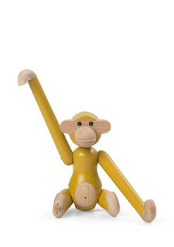 Kay Bojesen Singe en bois Wooden Monkey, modèle mini, jaune vintage
