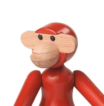 Kay Bojesen Scimmia in legno, mini, rosso vintage