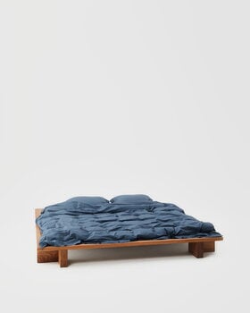 Tekla Housse de couette pour lit simple 150 x 210 cm, bleu minuit