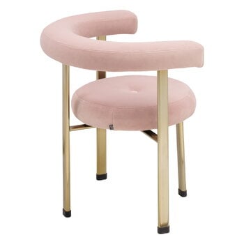 Lepo Product Polar L1001 Stuhl, Messing lackiert - Rosa Samt Reborn 1