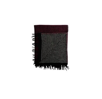 Røros Tweed Lofoten filt, 210 x 150 cm, vinröd - mint