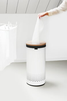 Brabantia Laundry bin 35L, white - cork lid