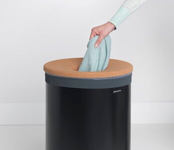 Brabantia Laundry bin 60L, matt black - cork lid