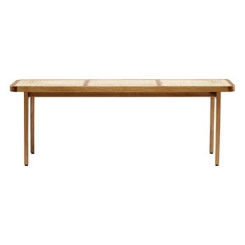 NORR11 Le Roi bench, oak stained ash - rattan