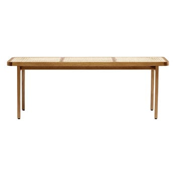 NORR11 Le Roi bench, oak stained ash - rattan, extra image