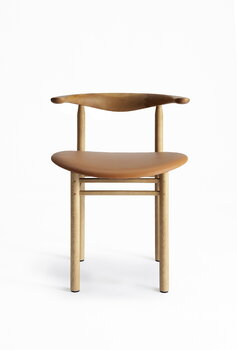 Nikari Linea RMT3 chair, oak stained ash - cognac leather