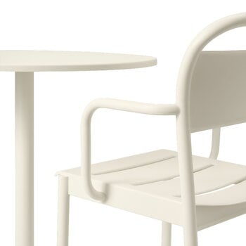 Muuto Linear Steel käsinojallinen tuoli, luonnonvalkoinen
