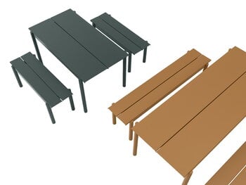 Muuto Linear Steel pöytä 200 x 75 cm, poltettu oranssi