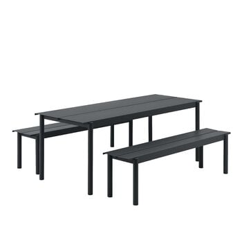 Muuto Linear Steel bench 170 cm, black