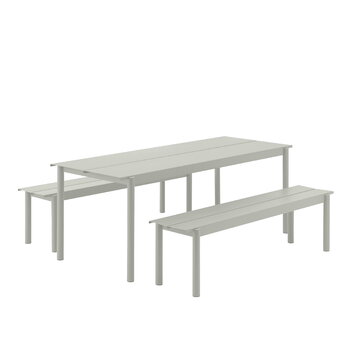 Muuto Table Linear Steel, 200 x 75 cm, gris