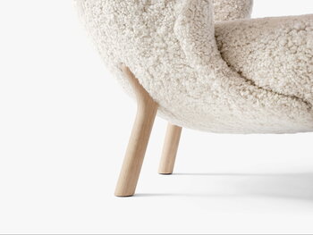 &Tradition Little Petra lounge chair and pouf, Moonlight - white oiled oak