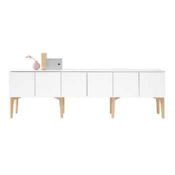 Lundia Fuuga TV table with doors, white - oak, extra image