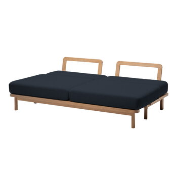 Lundia Hetki sofa bed, oak base - dark grey Muru 477