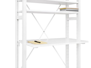 Lundia Classic shelf with working space, white