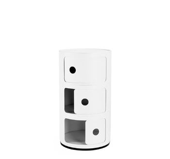 Kartell Componibili Recycled storage unit, 3 modules, matt white