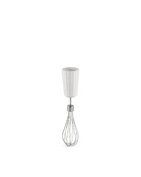 Alessi Plissé hand blender with whisk and chopper, white