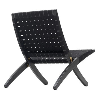Carl Hansen & Søn MG501 Cuba lounge chair, black oak - black webbing