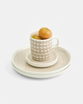 Marimekko Oiva - Räsymatto mug, 4 dl, white - beige