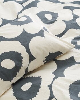 Marimekko Unikko pillowcase, 50 x 60 cm, charcoal - off-white