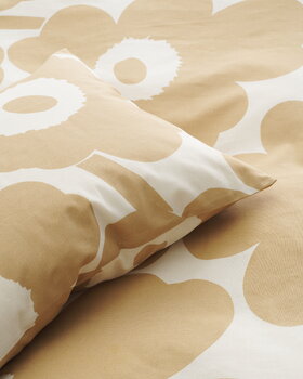 Marimekko Unikko pillowcase 50 x 60 cm, cotton - beige