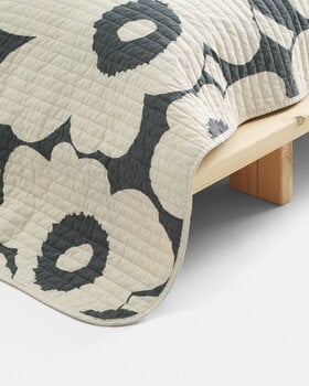 Marimekko Unikko bed cover, 160 x 260 cm, charcoal - off-white