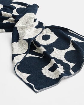 Marimekko Serviette de bain Unikko, coton - bleu foncé, image extra