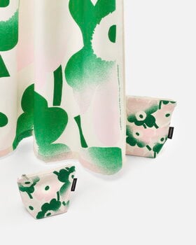 Marimekko Unikko Häivähdys shower curtain, off-white - pink - green, extra image